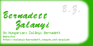 bernadett zalanyi business card